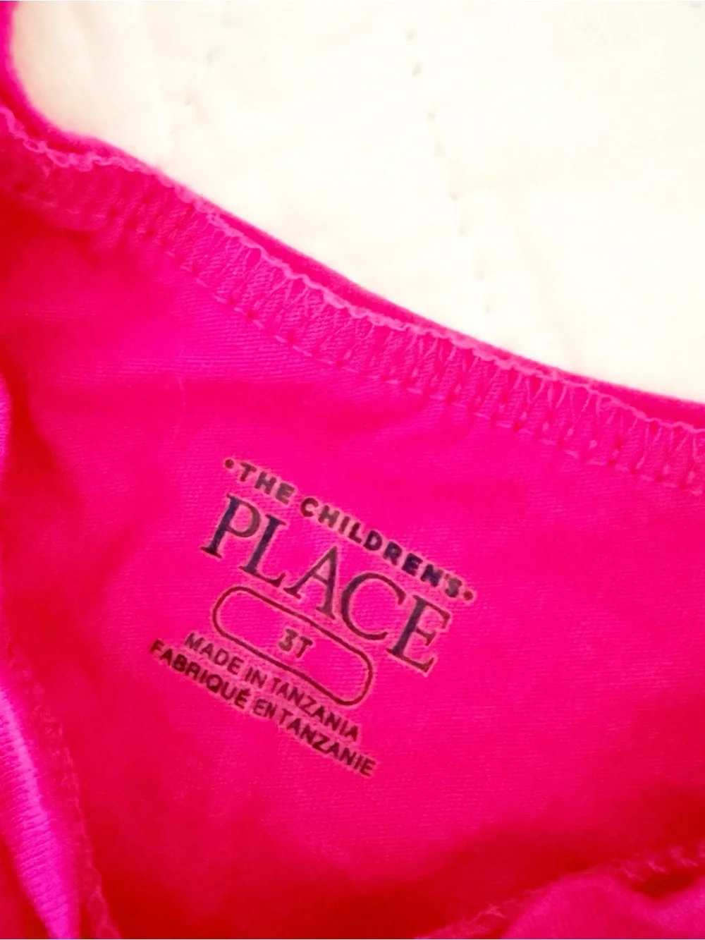 The Children's Place 3T Kids Bright Pink Short Sleeve Tee